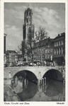 1649 Gezicht op de Oudegracht Tolsteegzijde te Utrecht met op de voorgrond de Gaardbrug; op de achtergrond de Domtoren.